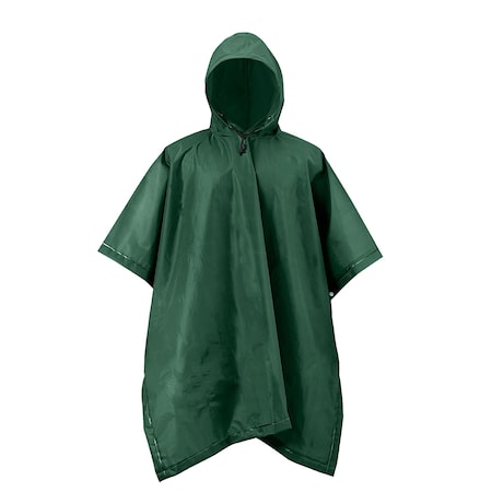 Rps Outdoors RPS ADULT EVA RAIN PONCHO FOREST GREEN 51-114FG